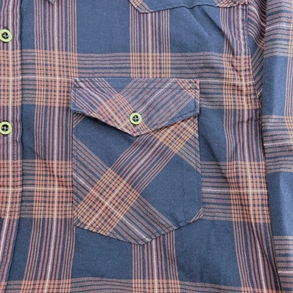 Wrangler Flannel Shirt Long Sleeve Button Up Mens 2XL red Plaid Western  Casual